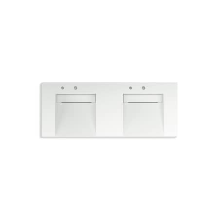 Kohler 60In Wall-Mount Basin Lavatory System In Miami White 81030-BSS-KEH